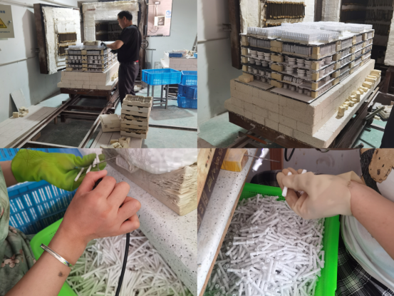 Gas Ignition Needle 99% White Alumina Ceramic Products AL2O3 White Ceramic Ignition Head