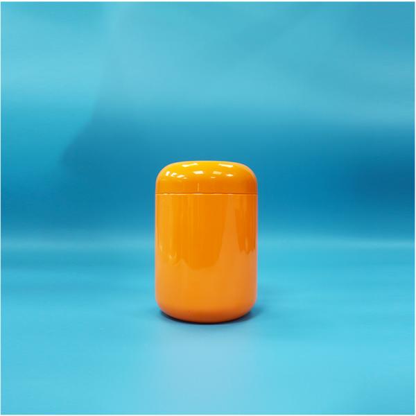 1000ml Round Orange Plastic Jar For Cereals And Multi-Grain Walnut Sesame Powder