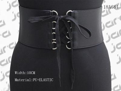 Durable 10cm Wide Womens Stretch Belts With Black Cord Fixed & Snap Buttons