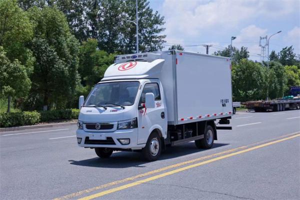 Dongfeng 4x2 diesel Van Cargo Small Refrigerator Trucks 3t With Brand Refrigeration Unit