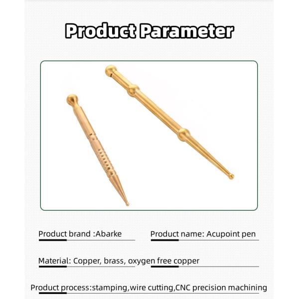 Full-body Massage Area Elbow Brass Copper Manual Acupressure Reflexology Pen for Gold Plated Tissue Massage Stick