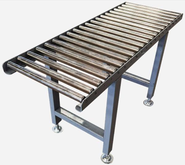 Aluminum Frame Heavy-Duty Roller Conveyor Line for Steel Mills Load Capacity 200 kg Customized