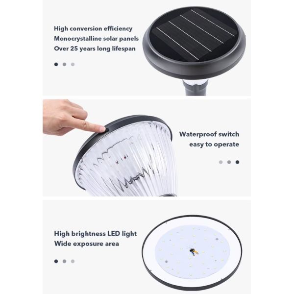 Weather Resistant Solar Lawn Light for Courtyard Lawn Decoration