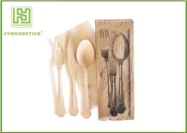 Branded Eco Friendly Dinnerware , Disposable Bamboo Cutlery For Picnic Non - Toxic