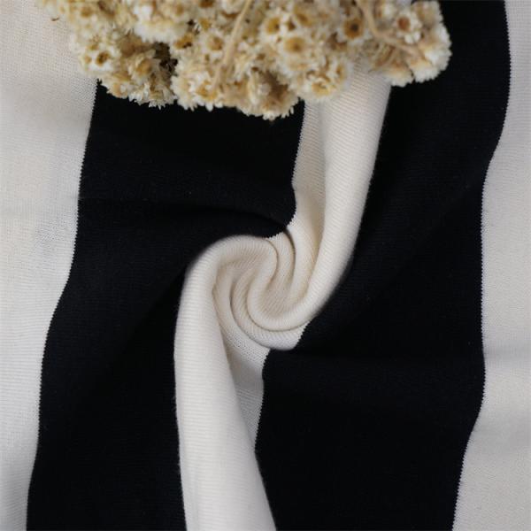 Skin-Friendly Comfortable And Smooth Striped Knit Fabric For Casual Wear