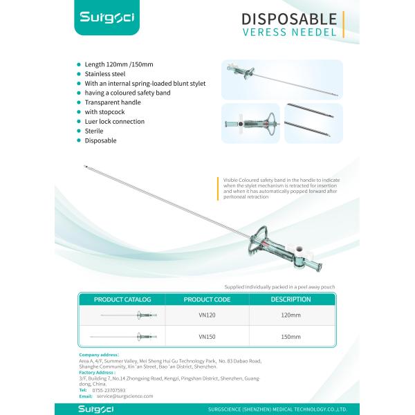Disposable Veress Needle with Stopcock