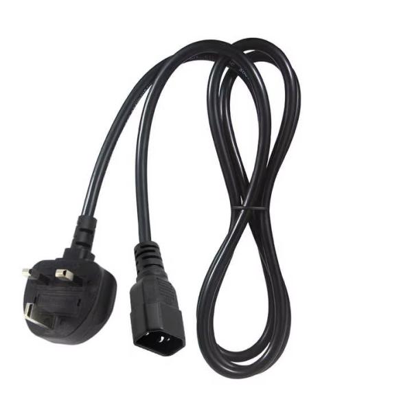 Cordon d'alimentation UK avec verrouillage vers IEC C14 1,8M 10A 250V