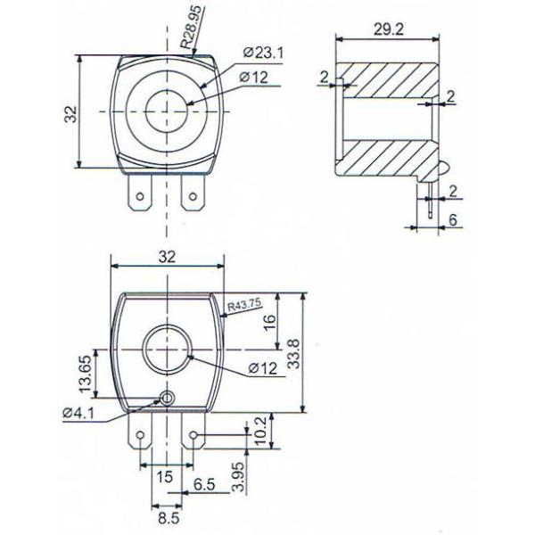 Тип катушка БК.080 АТИКЭР клапана соленоида выключения газа 12ВДК 8В К01.001200 ЛПГ/КНГ