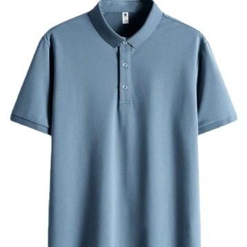 T-shirt de manga curta para homens secagem rápida lapel de cor sólida polo camisa de cor personalizada rótulos