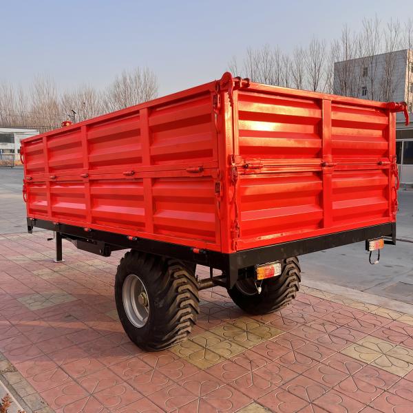 High Performance Heavy Load Farm Trailer Hydraulic Dump With 2-6 Tire