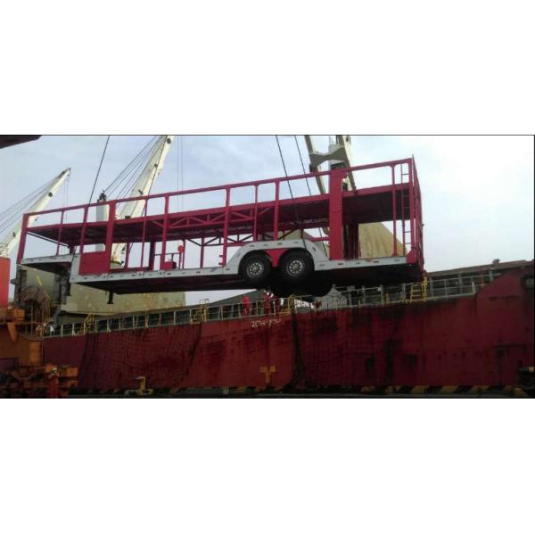 3 оси автотранспортер полуприцеп с стальным материалом и полезной нагрузкой 40000 кг