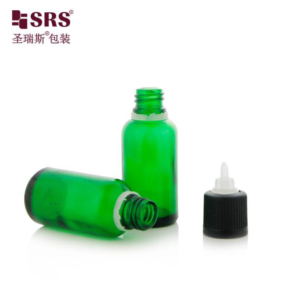 5ml 10ml 15ml 30ml 50ml 100ml 18/415 Empty Glass Bottles With Child Resist Cap Pattern Essential Oil Bottle Luxury