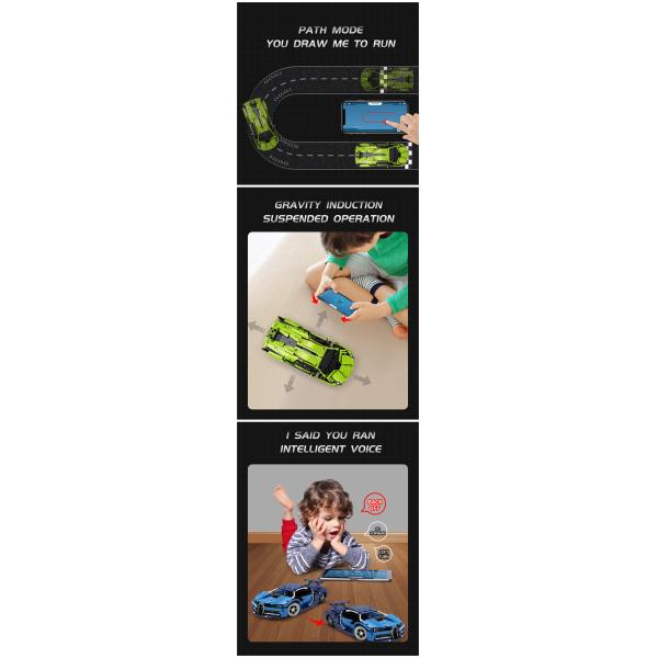 LEGO Compatible Electric Sports Car Building Block Toy 30m Remote Distance for Ages 14 Up