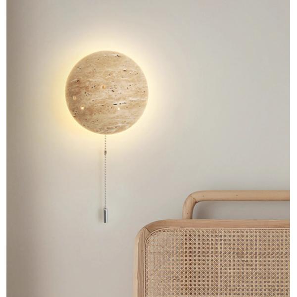 Yellow travertine wall lamp bedroom for home decorator interior stone wall lamp