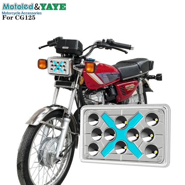 Faisceau lumineux rouge bleu rose DRL LED de moto pour YAYE CG125 DC12V par YAYE