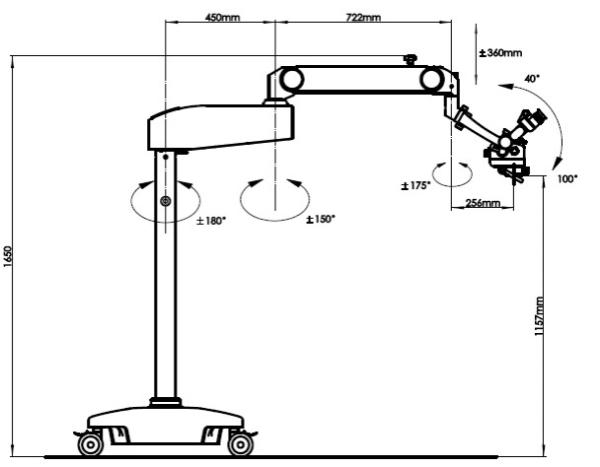 Trolley Type Binocular Medical Dental Operating Microscope