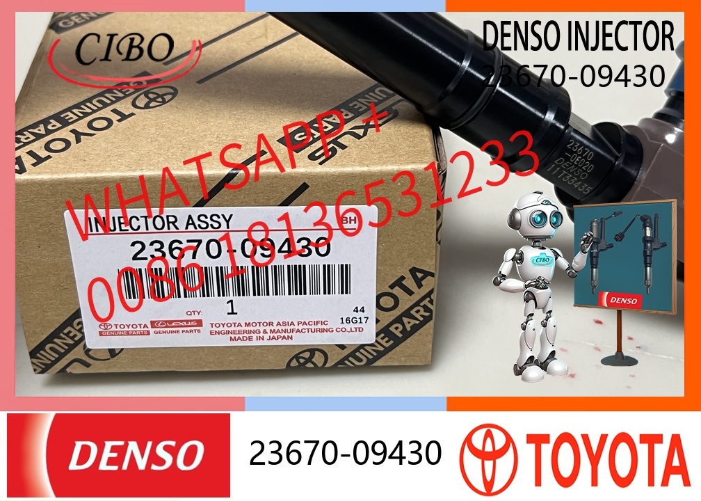 High-quality Best-selling Common Rail diesel Fuel Injectors 23670-0E020 23670-09430 23670-11020 Suitable for Toyota 2GD Engines