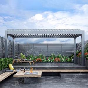 Rainproof Waterproof Motorized Aluminum Pergola With Roof That Opens And Closes