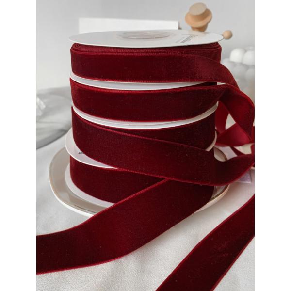 38 мм двойная велветная лента 3,8 см темно-красная велветная лента