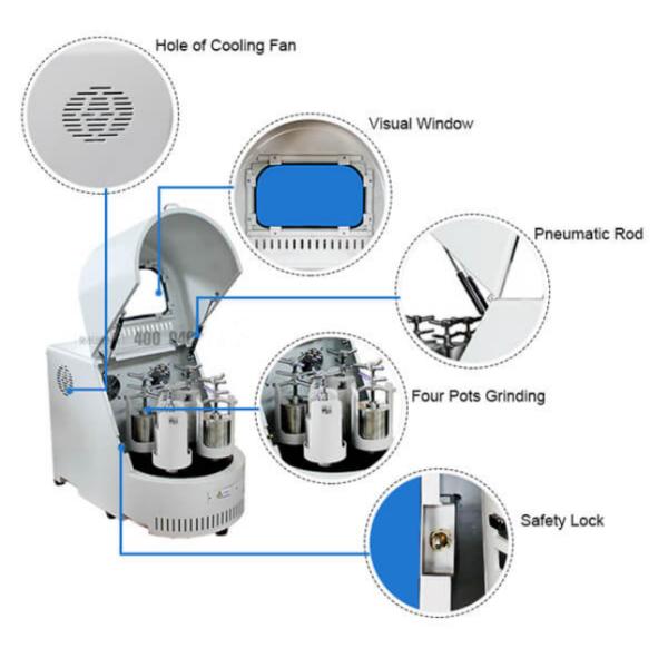польза лаборатории мельницы шарика небольшого затира мельницы шарика 2L меля горизонтальная