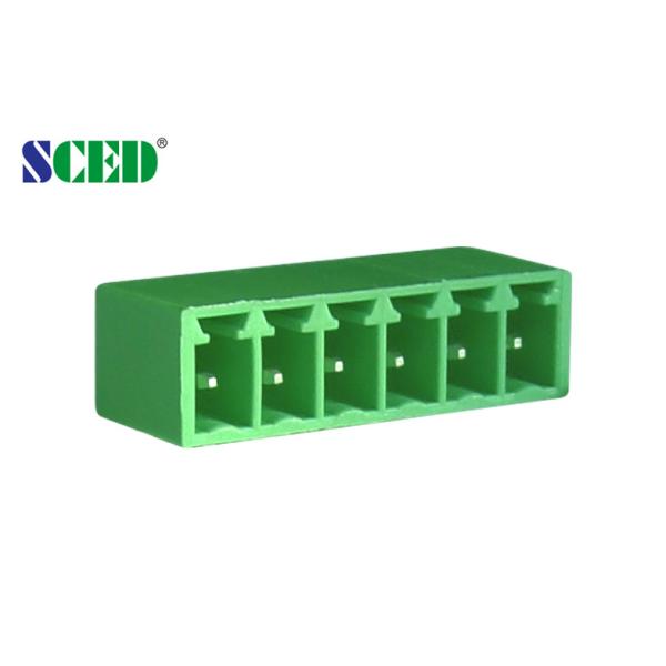 Pitch 3.50mm 8A Plug In Terminal Blocks PCB Right Angle Quick Connect