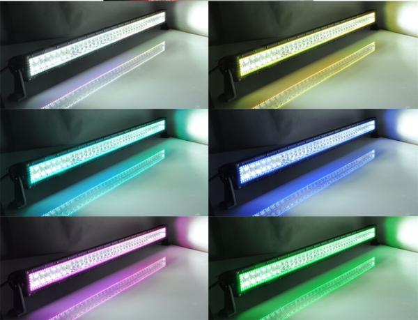 288WRGB Halo 50' Off Road LED Light Bar for Straight Black Housing Spot / Flood / Combo