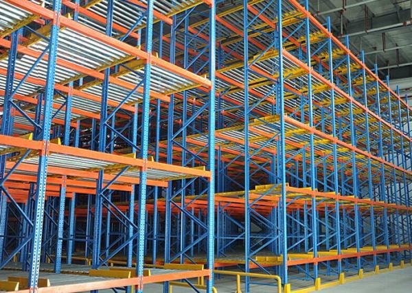 Live Dynamic Storage Carton Flow Rack Bule Coating For Industrial Warehouse