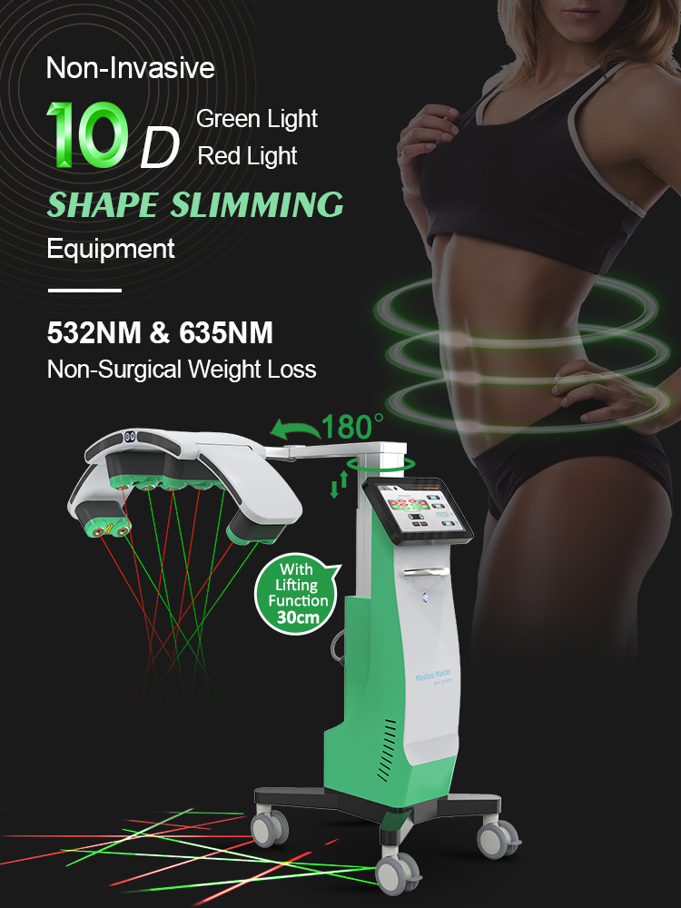 Лазерное обезжирение для похудения тела 532nm 635nm 2 In1 10D Maxlipo Master