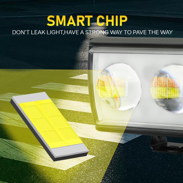 Full Aluminum White Yellow Dual Color 2 LED Motorcycle MINI Driving Light