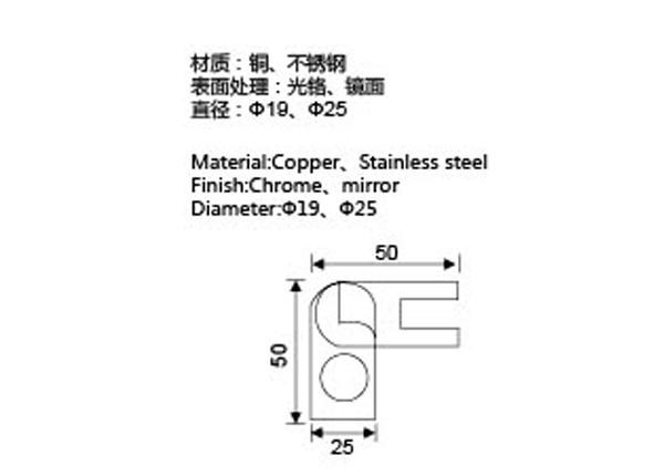Customized Size Glass Door Fitting Contemporary Style With Solid Casting