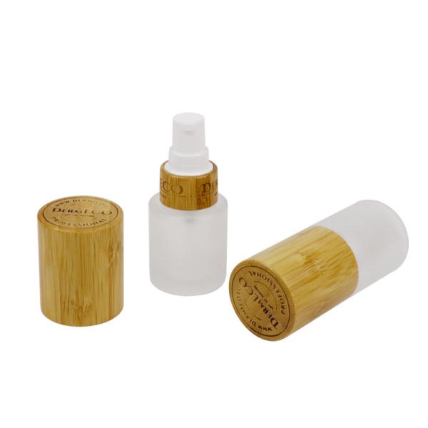 ODM 10g To 200g Bamboo Lotion Containers 3oz 4oz 6oz Glass Cream Jar With Bamboo Lid