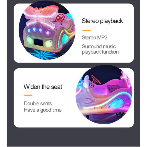 Luminous Butterfly Electric New Coin Operated Kiddie Rides Amusement Machine