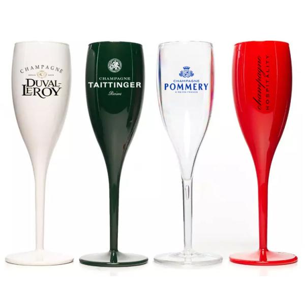 Reusable Clear Plastic Champagne Glasses Dishwasher Safe