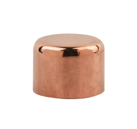 Versatile Copper Pipe Cap With Polished Finish - Temperature Rating 400°F