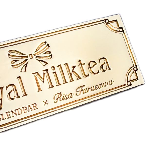 Customized Zinc Alloy Nameplate With Metal Logo And Golden Three-dimensional Effect