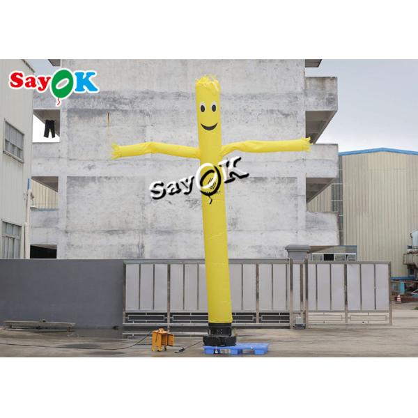 Blow Up Air Dancers Customized 5m Yellow Inflatable Tube Man For Advertising Business