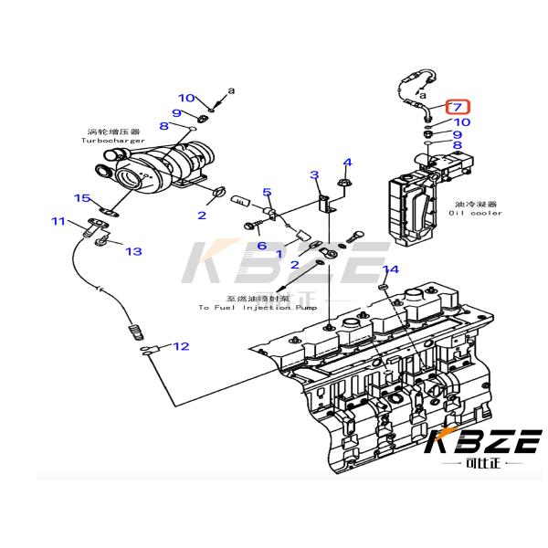 Стройные трубы для масла для двигателя 6D114
