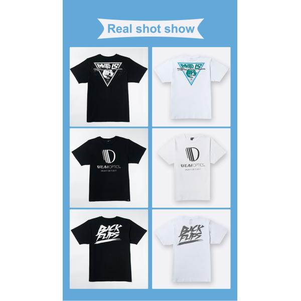 White and Black 100% Cotton Men's T-Shirts Custom Printing Knitted Weaving Method