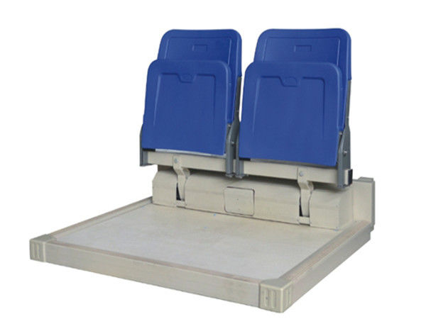 Coloured HDPE Chair Powder Coated Retractable Bleacher Seating