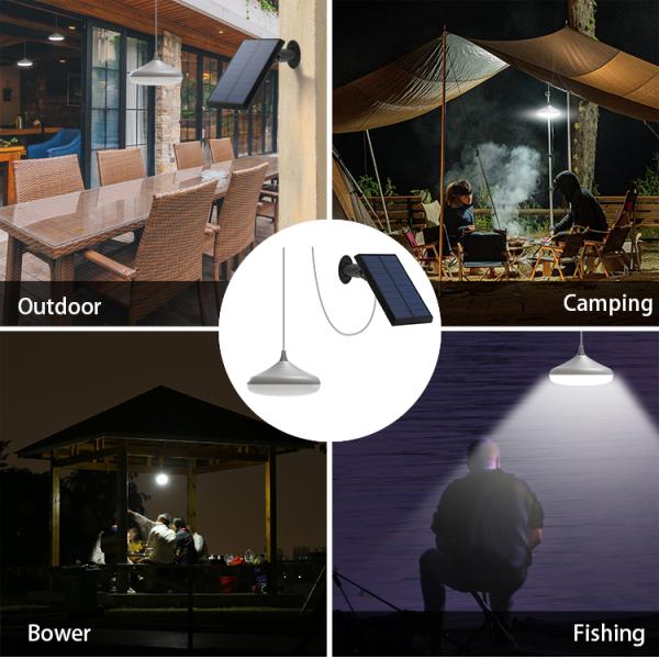 Changeable 6000K-7000K 4V LED Solar Garden Light Solar Powered Pendant Lamp