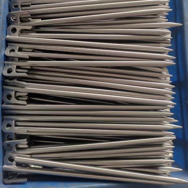 200mm 220mm 260mm Titanium Tent Stake Titanium Shepherd Hook Stakes