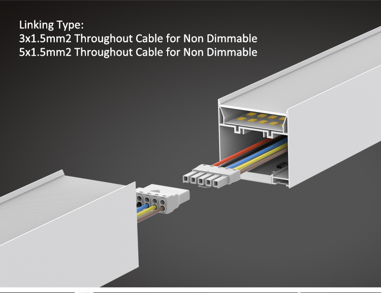 UGR<19 LED Linear Light with 50000 Hours Lifespan and Wireless Control for Commercial Spaces