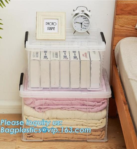 household items 8 compartment clear plastic container storage box, household kids toy clear plastic clothes storage box