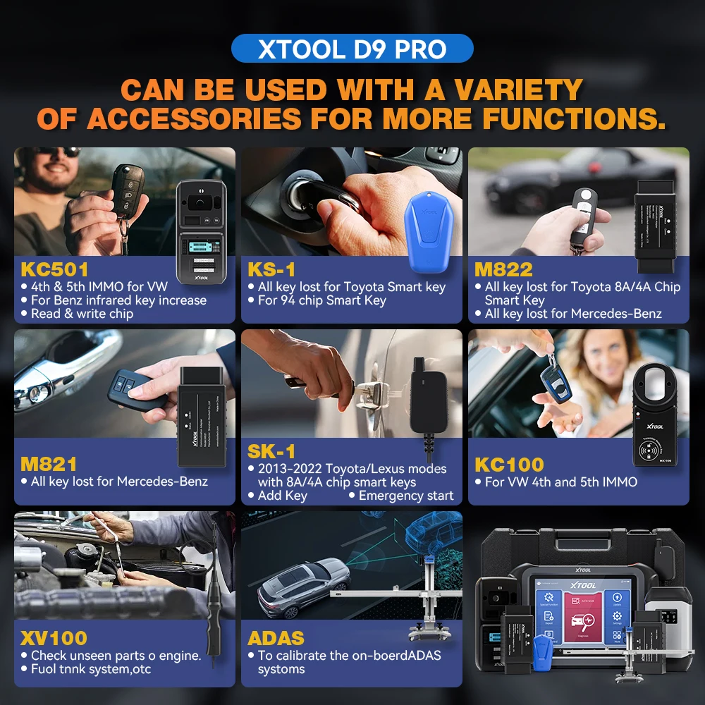 Новейшие XTOOL D9S Pro Автомобильные диагностические инструменты с топологической картой XTOOL D9 Pro DoIP D9PRO Ключевое программирование ECU Кодирование 42