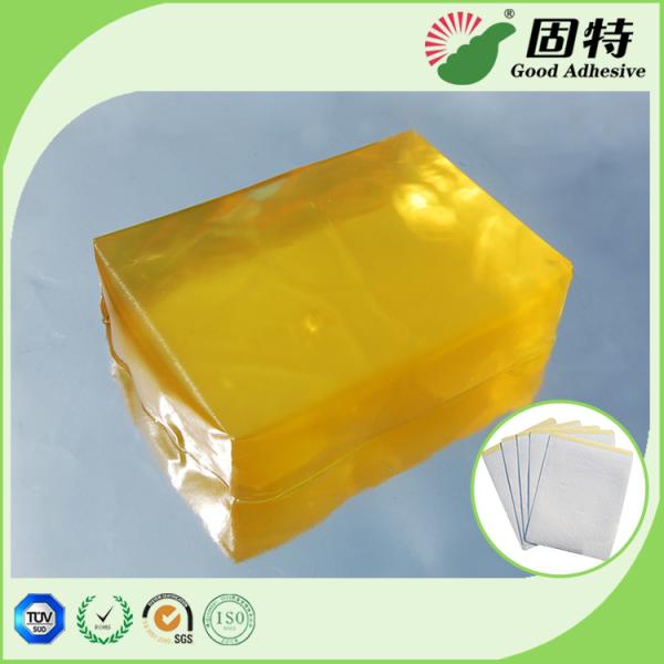 Yellow transparent Block Strength Hot Glue , Medical Plaster Hot Melt Glue