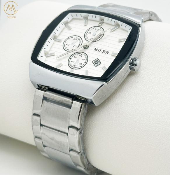 Luxury Business Waterproof Male Lady Luminous Date Stainless Steel Square Quartz Watch