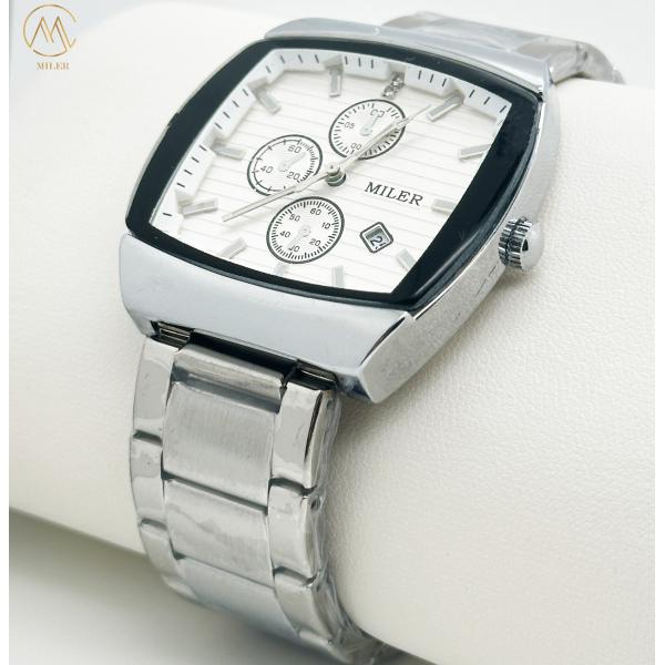 Luxury Business Waterproof Male Lady Luminous Date Stainless Steel Square Quartz Watch