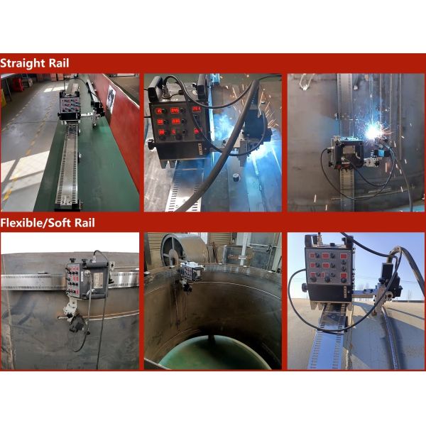 Portable Tank Welding Machine with Flexible Rails and Lightweight 10.4 KG Design for Easy Tank Seam Welding