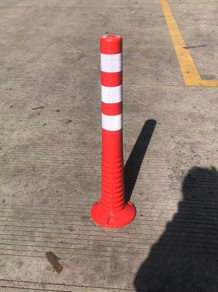 Red 750mm Height Delineator Bollard PU Traffic Safety Reflective Road Warning Post
