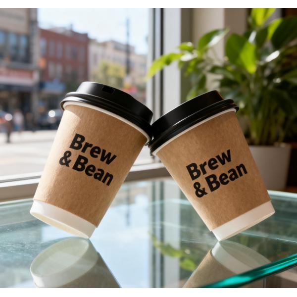Customized logo eco-friendly disposable takeaway hot drink paper coffee cup